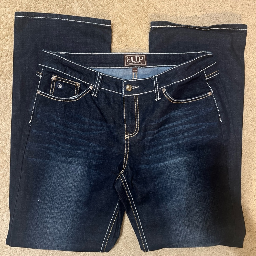 Cowgirl up Women's Boot Cut Jeans - Indigo